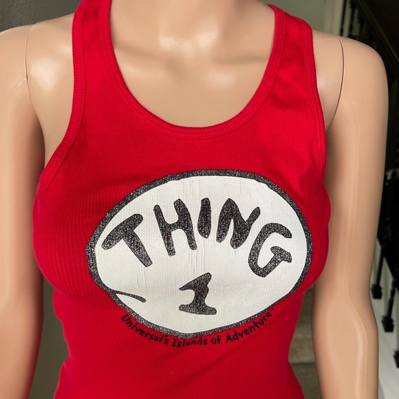 Universal Studios Thing 1 Tank Top Women Sz L Gently used - Picture 2 of 7